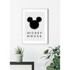 Poster Mickey Mouse Silhouette Nero / Bianco - Carta - 50 cm x 70 cm