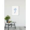 Afbeelding Cinderella Bird blauw/beige - papier - 50 cm x 70 cm