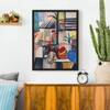 Bild August Macke Mann mit Esel V Papier / Kiefer - Mehrfarbig - 50 x 70 cm