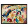 Poster cornice Paesaggio macchie rosse V Carta / Pino - Multicolore