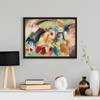 Poster cornice Paesaggio macchie rosse V Carta / Pino - Multicolore
