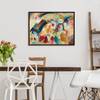Poster cornice Paesaggio macchie rosse V Carta / Pino - Multicolore