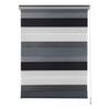 Store double just-triple sans perçage Polyester - Anthracite / Gris - 70 x 160 cm