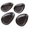 Frühstücksteller-Set JAPANDI (4er-Set) Porzellan - Schwarz - Schwarz