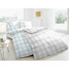 Copripiumino e federa Killiman Karo Cotone - Bianco / Azzurro - 155 x 220 cm + cuscino 80 x 80 cm