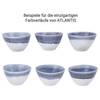 Schalen-Set ATLANTIS II (4er-Set) Steinzeug - Blau - Weiß / Blau