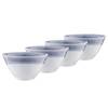 Schalen-Set ATLANTIS II (4er-Set) Steinzeug - Blau - Weiß / Blau