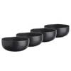 Schalen-Set CASA NOVA (4er-Set) Steinzeug / reaktive Glasur - Schwarz - Schwarz
