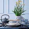 Schalen-Set DIM SUM (4er-Set) Steinzeug - Weiß / Blau - Weiß / Blau