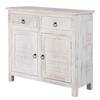 Houten kast Waterford massief mangohout - vintage wit