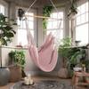 Hangstoel Malero katoen/polyester - Oud pink/Crèmekleurig