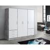 Draaideurkast Mindelberg Wit/Concrete look - Breedte: 207 cm