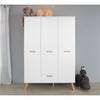 Kleiderschrank Mats Weiß - Holzwerkstoff - 130 x 190 x 60 cm