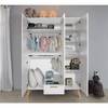 Kleiderschrank Mats Weiß - Holzwerkstoff - 130 x 190 x 60 cm