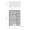Kleiderschrank Mats Weiß - Holzwerkstoff - 130 x 190 x 60 cm
