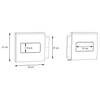 Lampes de chevet Pisa (2 éléments) Marron - Blanc - Bois manufacturé - 55 x 51 x 620 cm