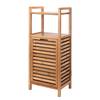Regal mit Wäschekorb BIG BAMBOO Bambus / MDF - Natur
