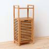 Regal mit Wäschekorb BIG BAMBOO Bambus / MDF - Natur