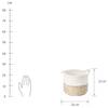 Korb COTTON BRAID Baumwolle / Seegras - Natur / Weiß - Durchmesser: 26 cm