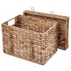 Korb mit Deckel RUSH ROPE III Wasserhyazinthe / Metall - Natur - 33 x 23 cm