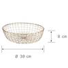 Korb GRID III Eisen - Gold - Durchmesser: 30 cm