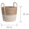 Korb BASIC BRAID II Maisblatt / Binse - Natur - Durchmesser: 24 cm