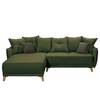 Ecksofa Rutherford I Webstoff Denga / Microfaser Laci: Antikgrün / Grün - Longchair beidseitig montierbar