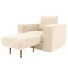 Poltrona Looks V-1 Microfibra Marta: crema