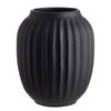Vase LIV Porzellan - Schwarz - Höhe: 20 cm