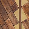 Kast Nook massief mangohout/metaal - mangohout/goudkleurig