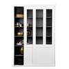 Schrank Saania Kiefer massiv - Kiefer Weiß / Grau
