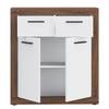 Kast Ballito wit/walnotenhouten look