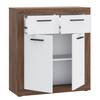 Kast Ballito wit/walnotenhouten look