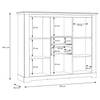Buffet haut Sandvik II Imitation chêne blanc / Imitation chêne Nelson