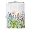 Recycling-Duschvorhang Bunte Blumen Polyester - Mehrfarbig - 120 x 200 cm