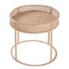 Beistelltisch BOHO LOUNGE Rattan / Eisen - Natur