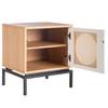 Table de chevet Pavlona Beige - Bois manufacturé - 48 x 55 x 40 cm