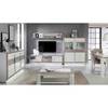 Mobile TV Wilander Illuminazione inclusa - Bianco lucido / Effetto rovere Nelson