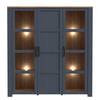 Vitrinenschrank Vassia 151 cm Marineblau