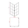 Eckdusche Clean Line Schwarz