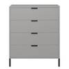 Cassettiera Potrero III Color grigio chiaro