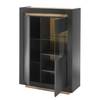 Highboard Accra Anthrazit / Eiche Dekor