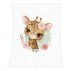 Microvezel dekentje Kleine giraffe Wit - Textiel - 75 x 2 x 100 cm