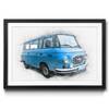 Ingelijste afbeelding Barkas sparrenhout/acrylglas - blauw