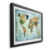 Quadro con cornice Worldmap 1 Abete / Vetro acrilico - Multicolore