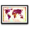 Ingelijste afbeelding Worldmap No.3 sparrenhout/acrylglas - meerdere kleuren