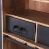 Highboard  Toleos Mango sägerau massiv / Eisen - Mangoholz / Schwarz