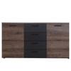 Dressoir Uvero zwarte eikenhouten look/Havanna eikenhouten look