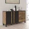 Dressoir Vallegrande I grenenhouten look/zwart