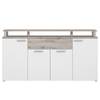 Madia Union City Bianco opaco / Effetto rovere